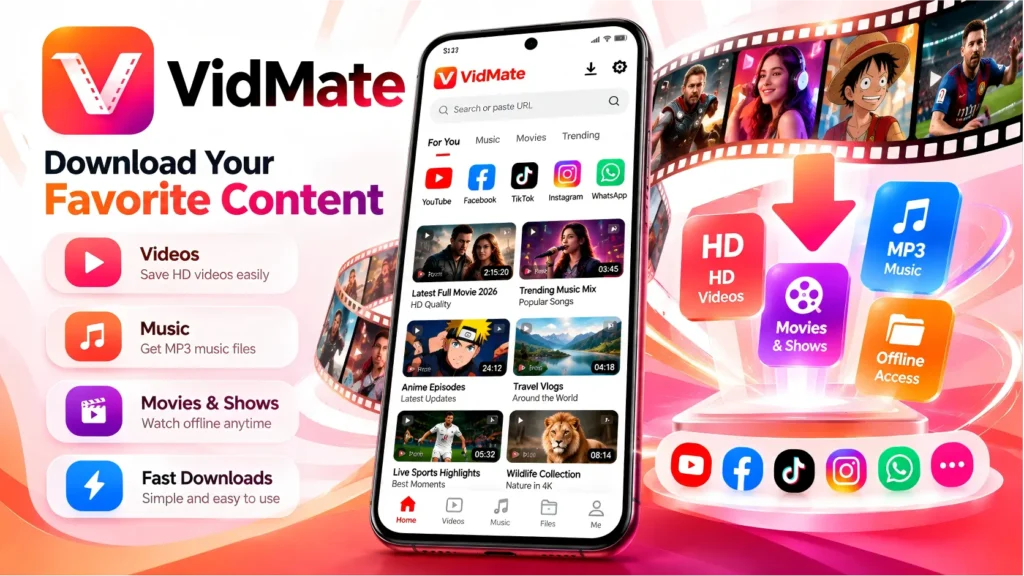 Vidmate download your favorite content